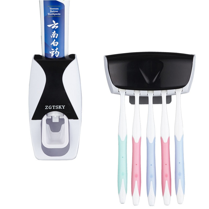 Dispensador de pasta e suporte para escova dental